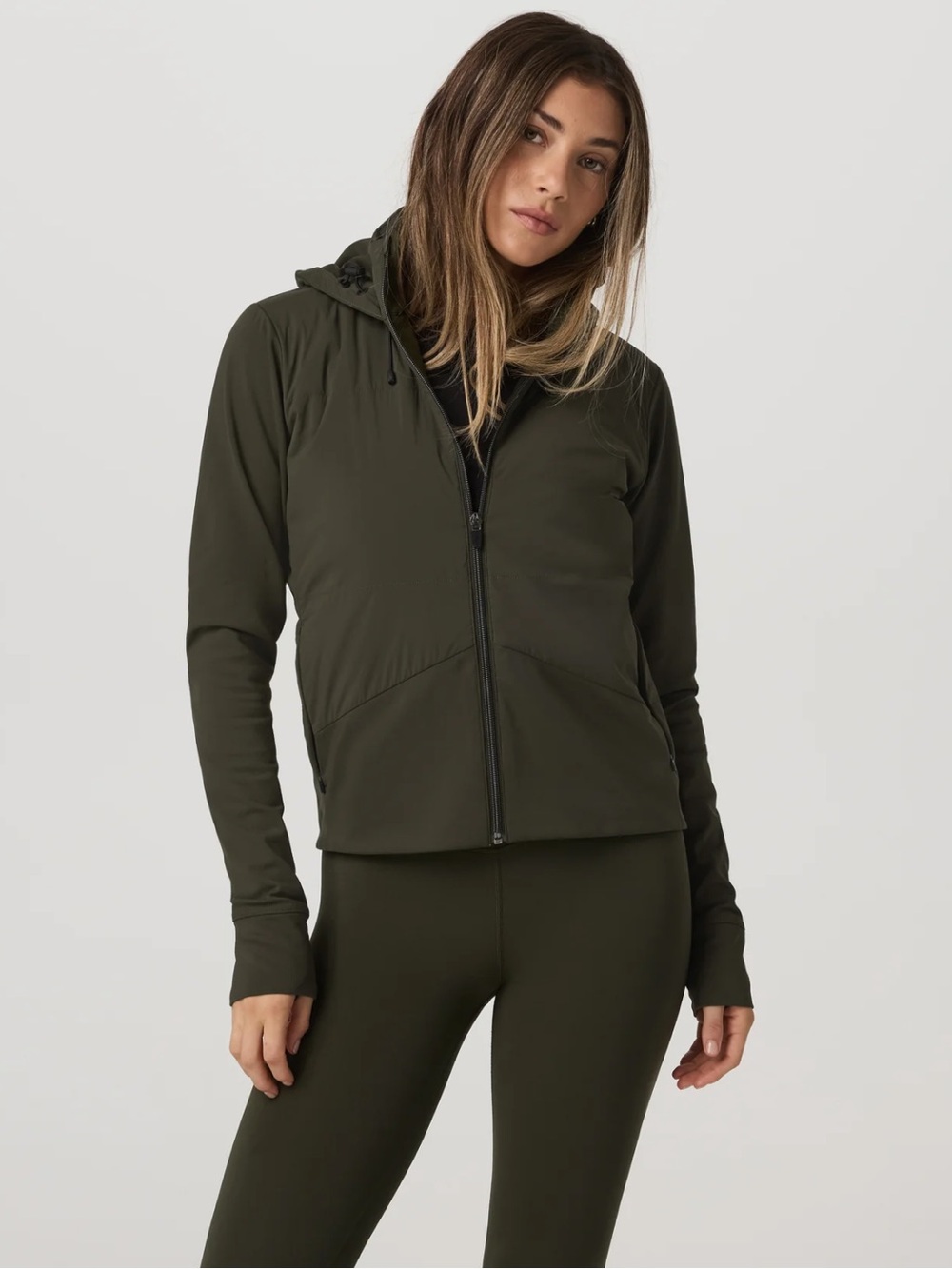 Vuori Chilled Out Full Zip size XS color olive - Picture 3 of 5